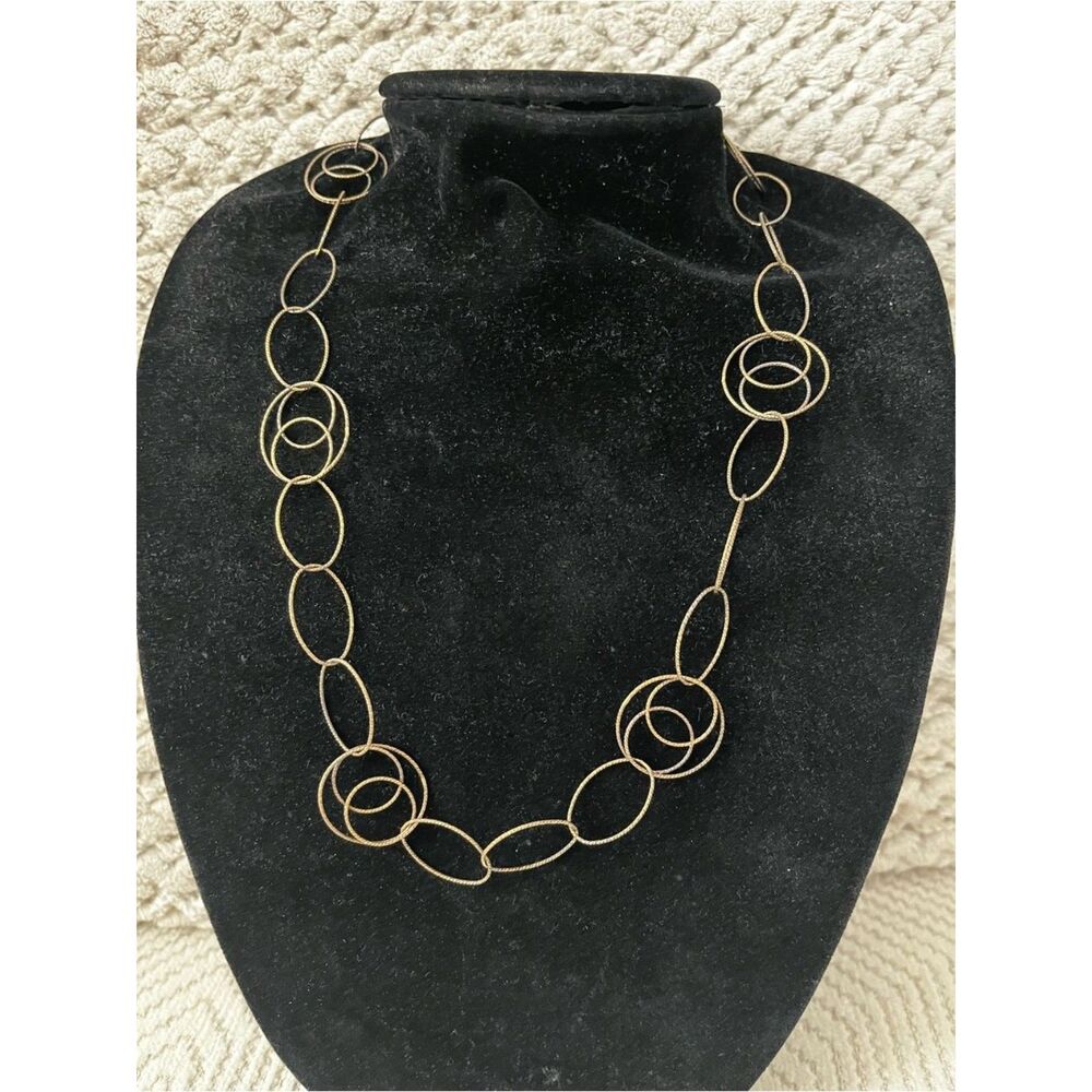 Vintage 925 Italy Sterling Silver Chain Necklace MCM Modern - Picture 2 of 6